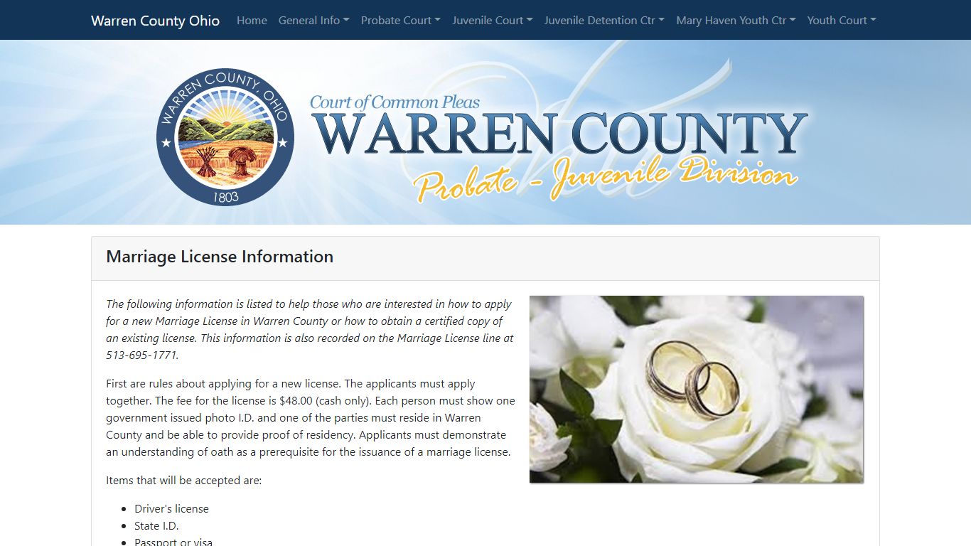 Court of Common Pleas Probate Juvenile Division - Warren County, Ohio