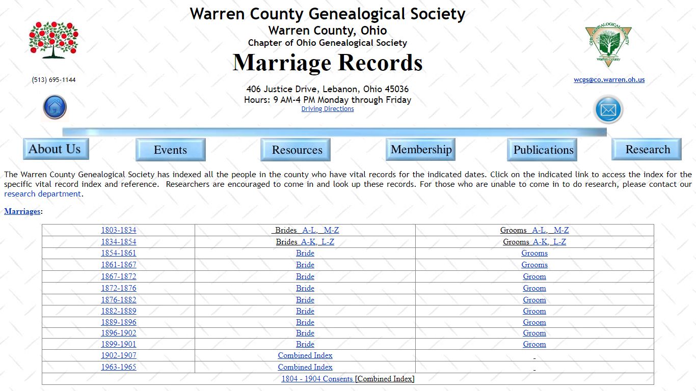 Marriage Records